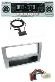Dietz Bluetooth USB MP3 DAB Autoradio für Honda Civic 01-03 silber man. Klima.
