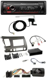 Автомагнитола Pioneer DAB, USB, Bluetooth, поддержка кнопок на руле, для Honda Civic Hybrid 2006–2010