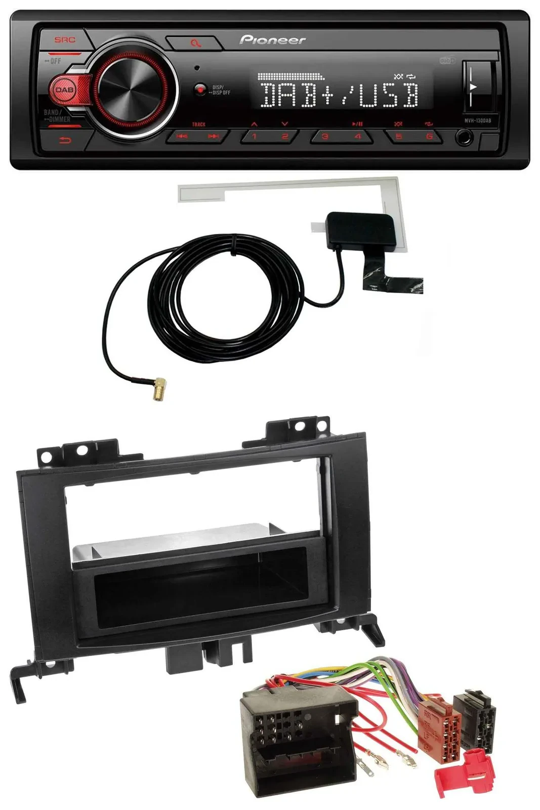 Автомагнитола для Mercedes Sprinter (с 2006) Pioneer 1-DIN, MP3, DAB, USB, AUX, Rubbertouch