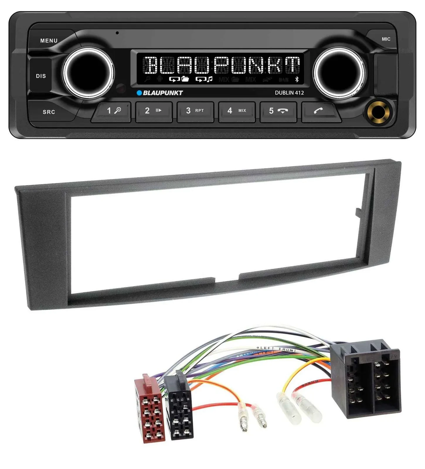 Автомагнитола для Renault Laguna II (2005–2008) Blaupunkt MP3, Bluetooth, USB, AUX