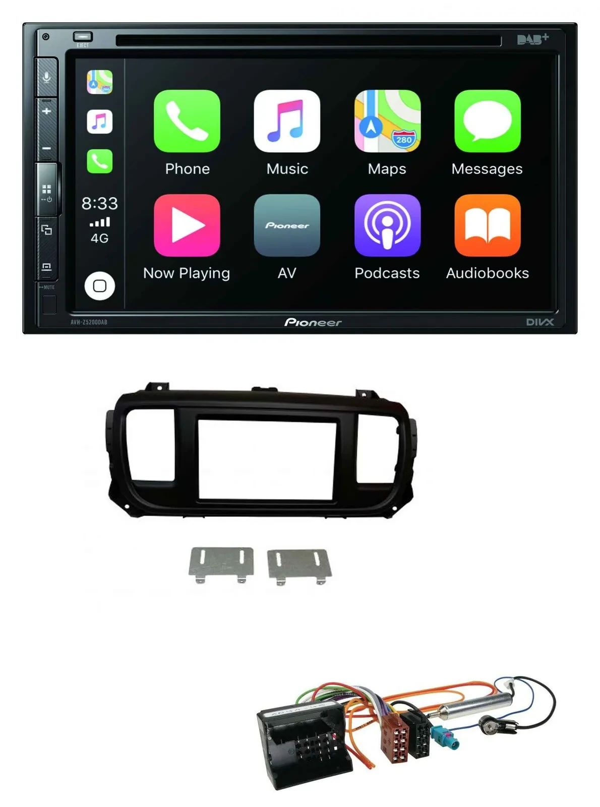Pioneer DVD 2DIN MP3 DAB Bluetooth USB Autoradio für Citroen Jumpy Dispatch Spac