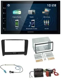 Kenwood 2DIN Bluetooth MP3 USB DAB Autoradio für Audi TT 06-14 Aktivsystem Quadl
