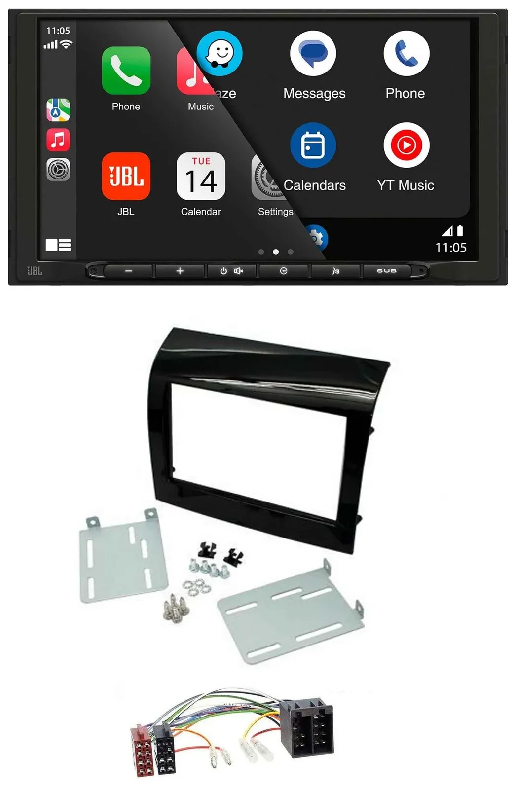 JBL USB 2DIN MP3 Bluetooth AUX Autoradio für Fiat Ducato 11-21 Peugeot Boxer Cit