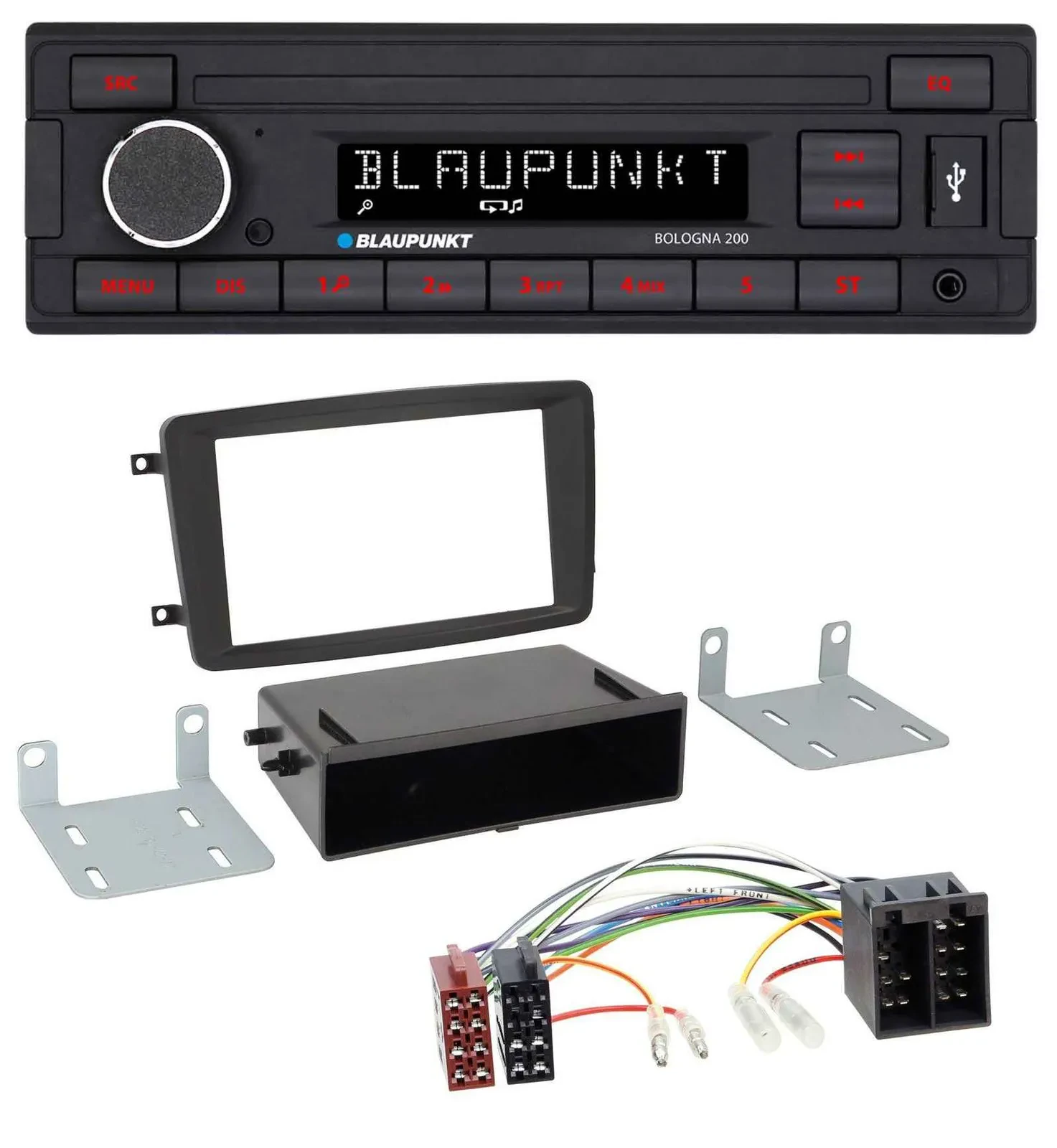 Blaupunkt MP3 AUX USB 1DIN Autoradio für Mercedes C-Klasse CLK Vito Viano