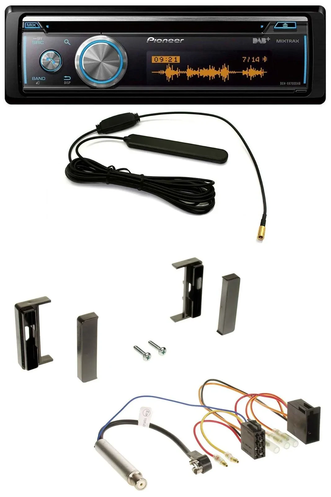 Автомагнитола для Audi TT (1998-2006) Pioneer CD, USB, Bluetooth, DAB, MP3, ISO