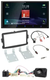 JVC USB Bluetooth 2DIN DAB Lenkrad Autoradio für Dacia ab 2012 schwarz