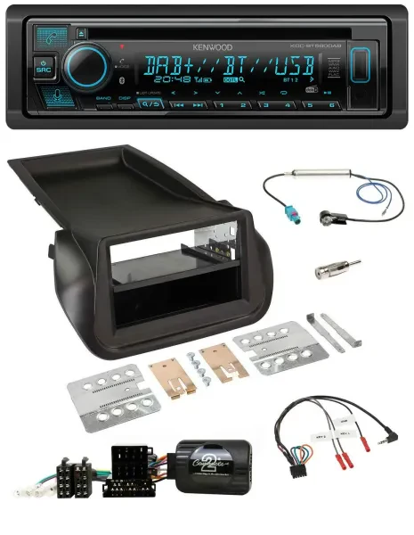 Kenwood Bluetooth DAB CD Lenkrad USB Autoradio für Citroen Nemo Peugeot Bipper a