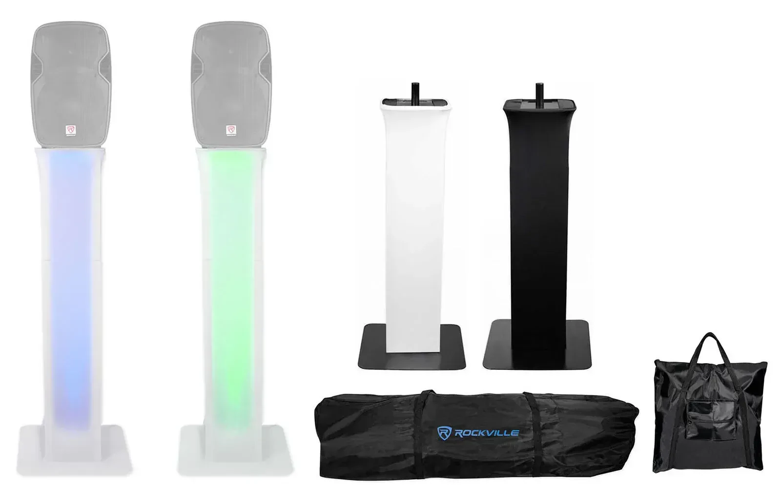 Стойка для акустических систем Rockville RTP82 White с аксессуарами (пара)