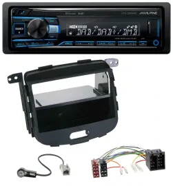 Alpine USB Bluetooth DAB MP3 Autoradio für Hyundai i10 2008-2013 Rubber Touch