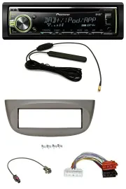 Автомагнитола для Renault Twingo (с 2015) Pioneer MP3 USB CD DAB AUX бежево-серая