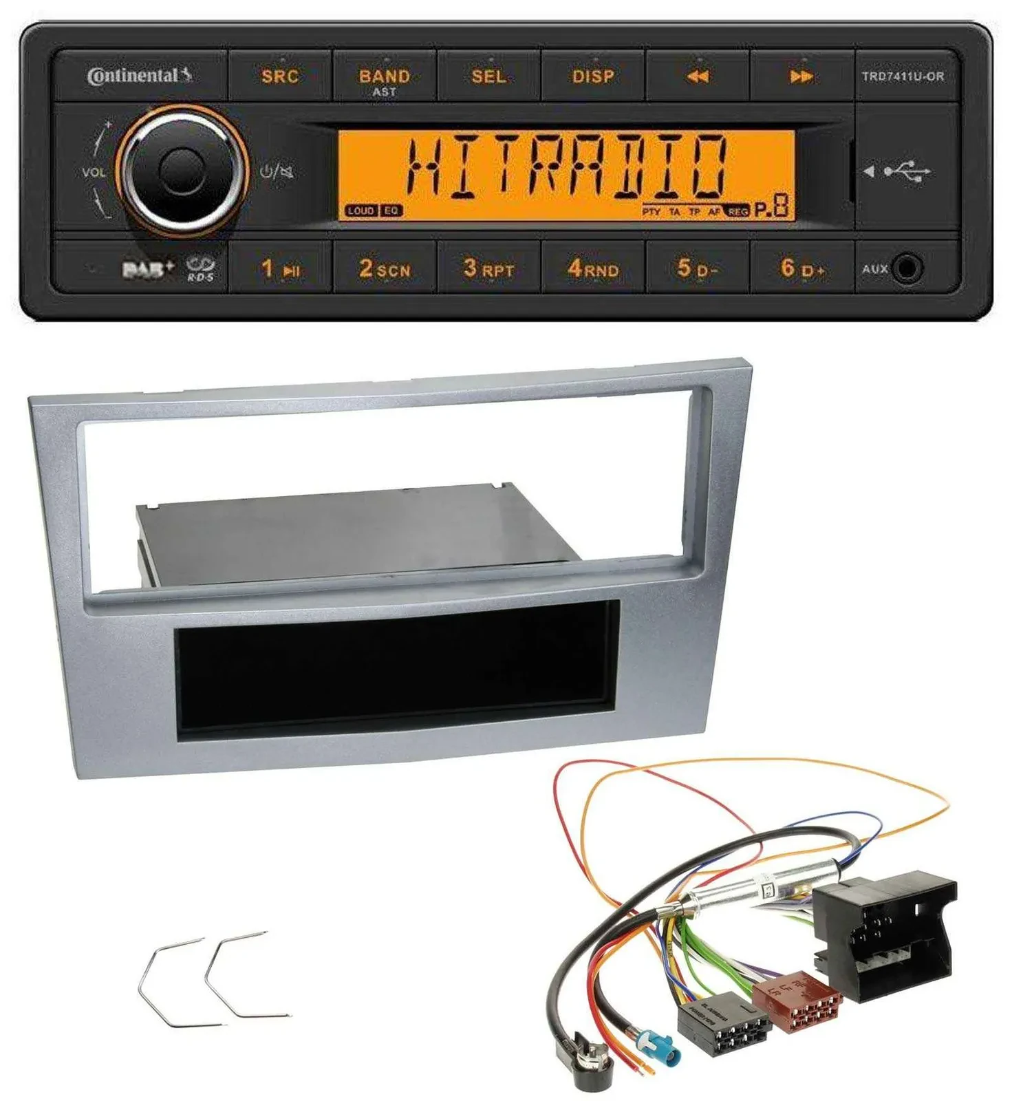 Continental 1DIN DAB MP3 AUX USB Autoradio für Opel Astra H Zafira B Corsa D ab