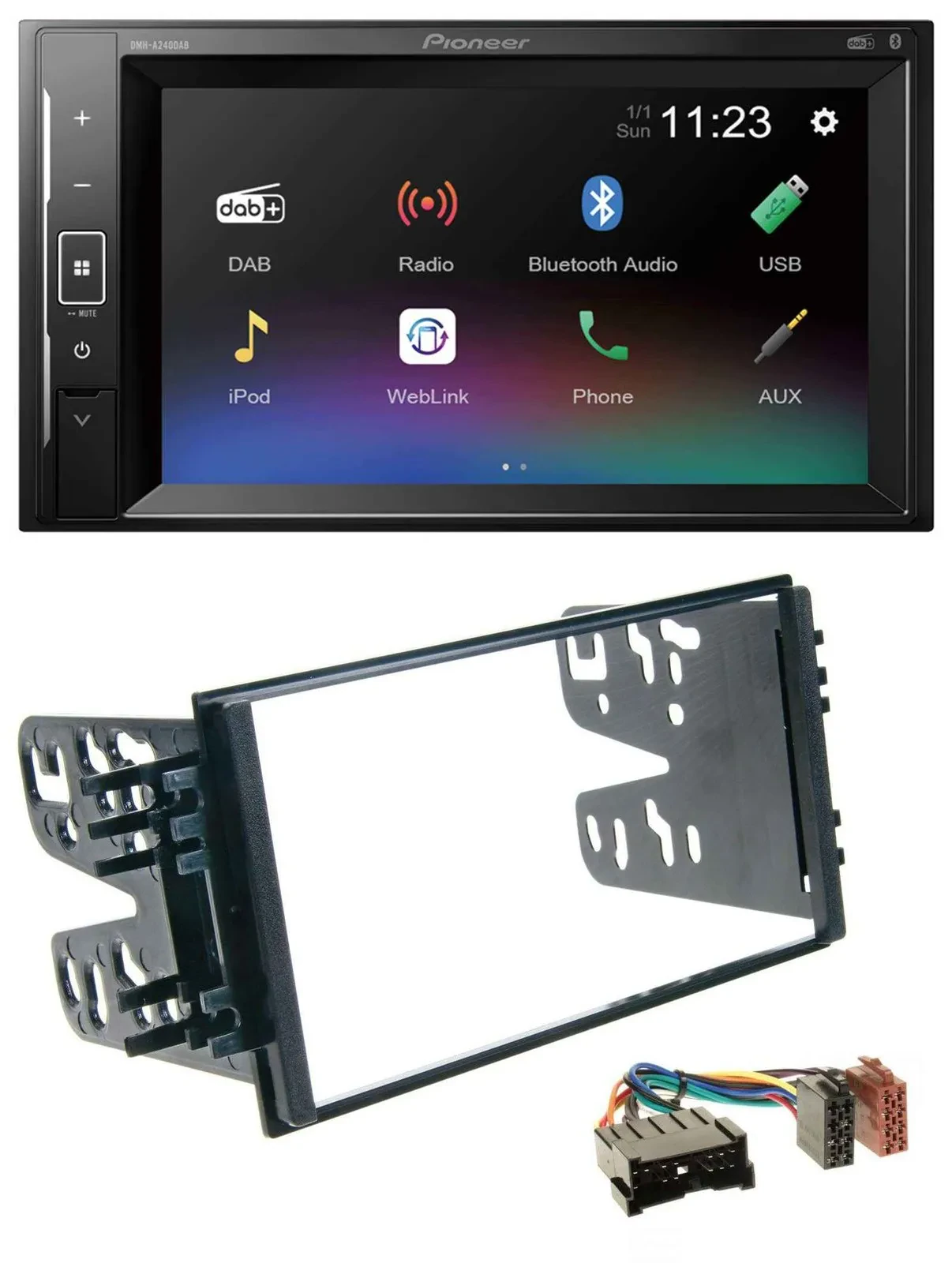 Автомагнитола для Kia Carnival (2001–2005) Pioneer 2-DIN, DAB, Bluetooth, USB, MP3