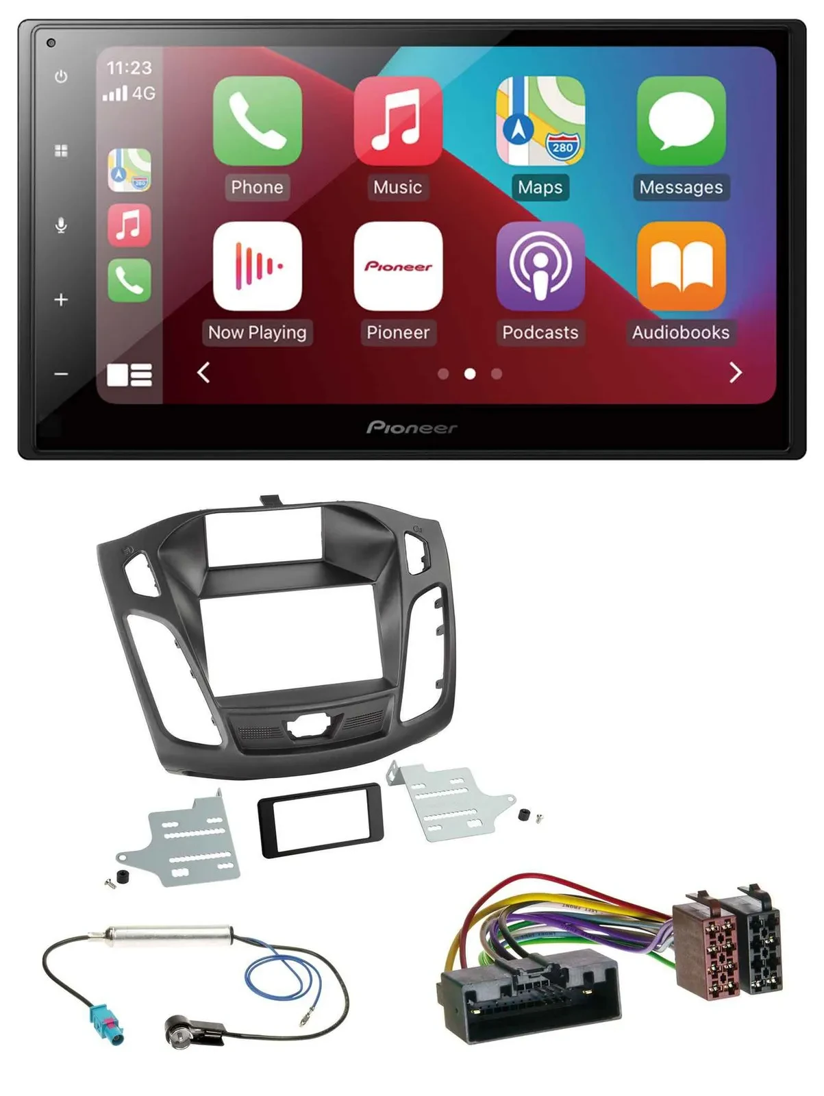 Pioneer USB MP3 DAB 2DIN Bluetooth Autoradio für Ford Focus (2011-2014)