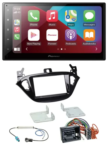 Pioneer USB MP3 DAB 2DIN Bluetooth Autoradio für Opel Adam ab 13 Corsa E ab 15