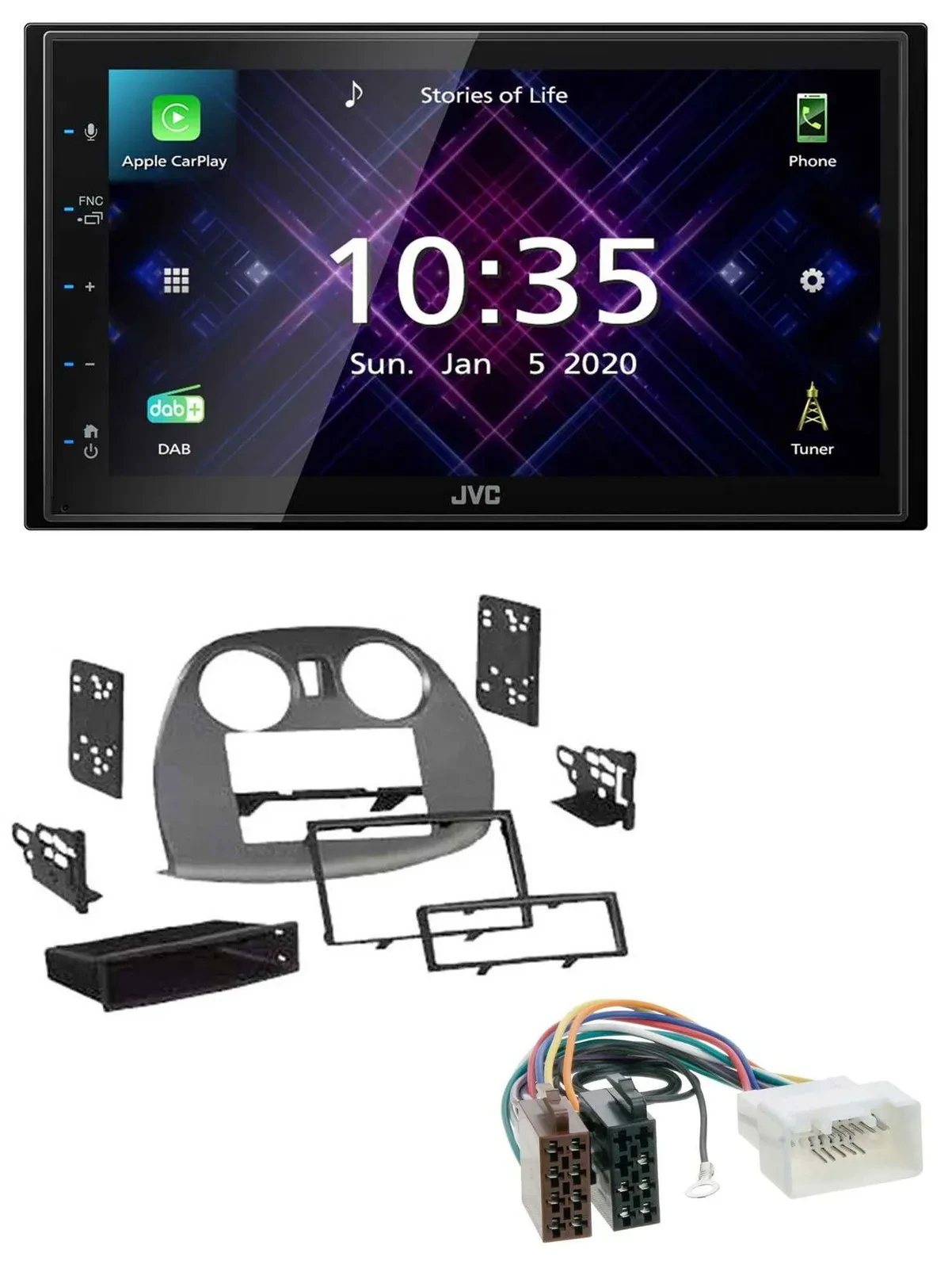 JVC DAB 2DIN MP3 Bluetooth USB Autoradio für Mitsubishi Eclipse 4G 05-12