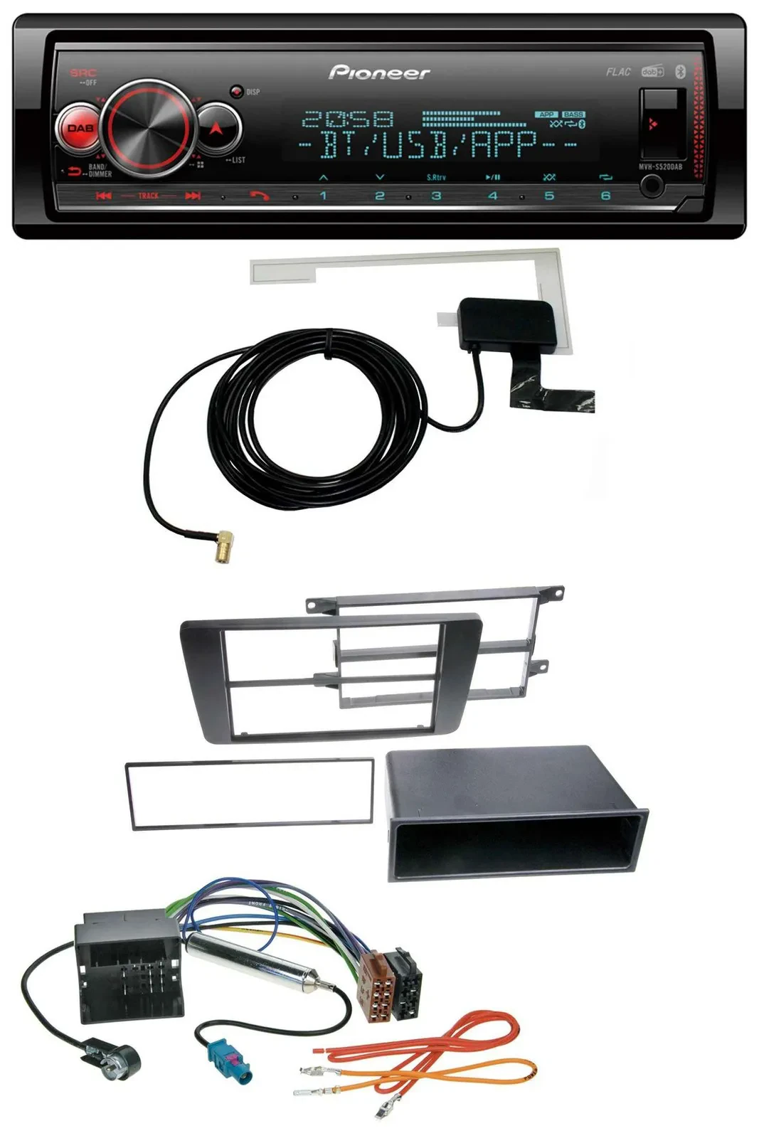 Pioneer Bluetooth DAB USB MP3 Autoradio für Skoda Octavia II 2004-2013 Yeti ab 2