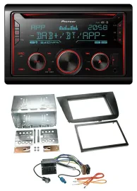 Автомагнитола Pioneer 2DIN DAB MP3 Bluetooth USB CD черная для Seat Leon 2005–2009