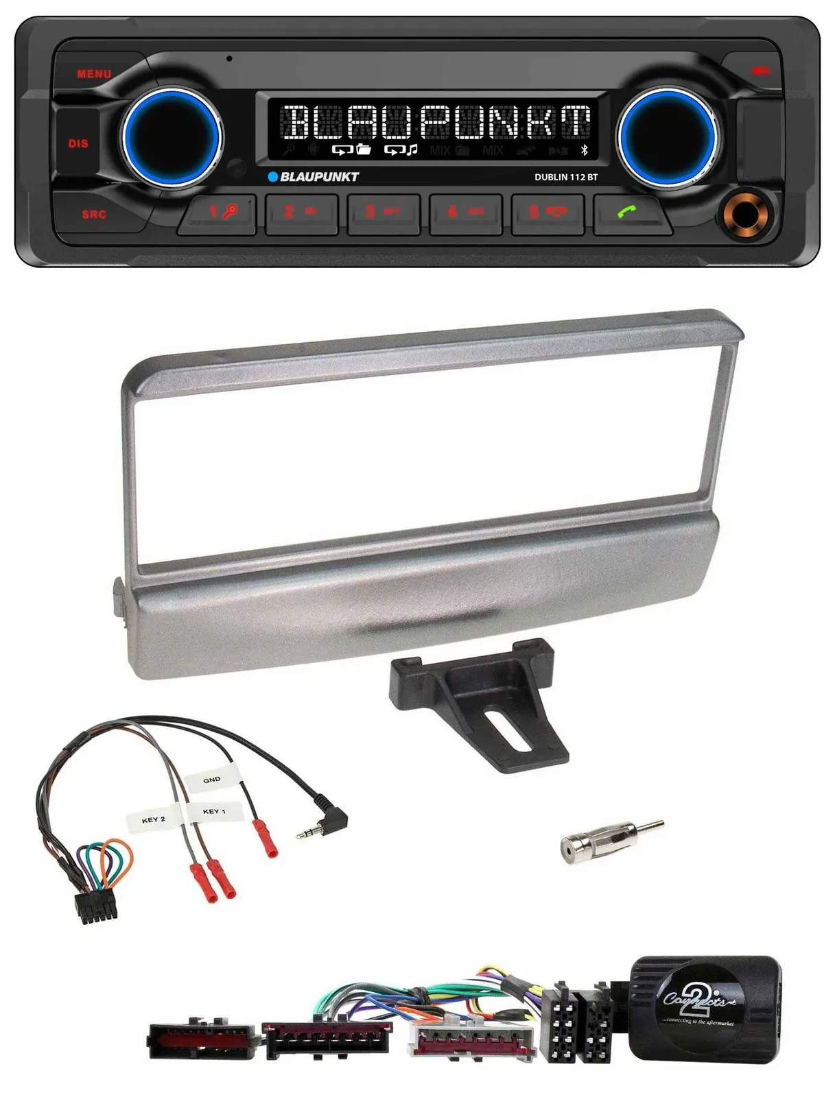 Blaupunkt MP3 Bluetooth USB Lenkrad Autoradio für Ford Escort Focus silber