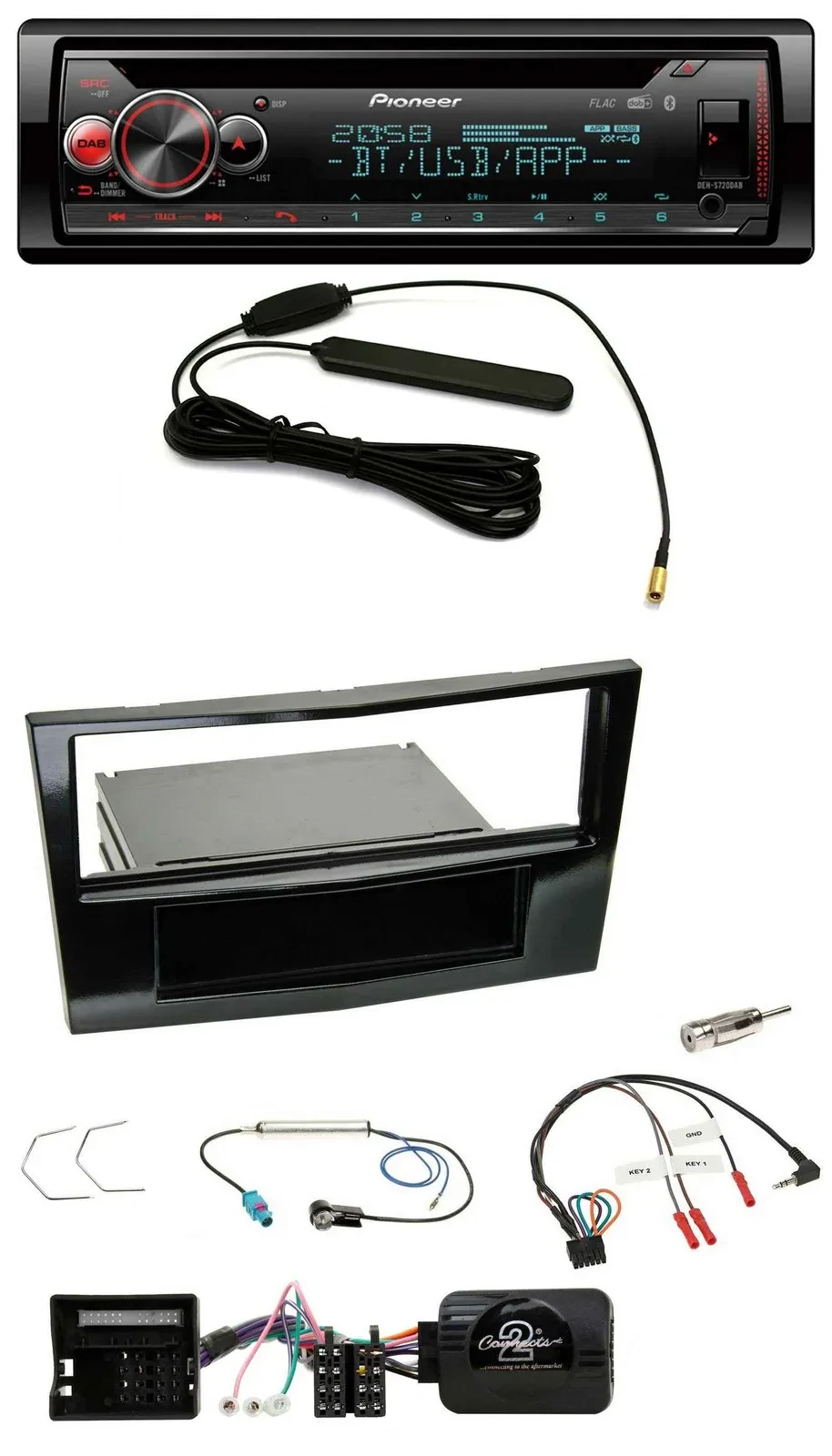 Pioneer USB DAB Lenkrad Bluetooth CD Autoradio für Opel Astra H Corsa D Zafira B