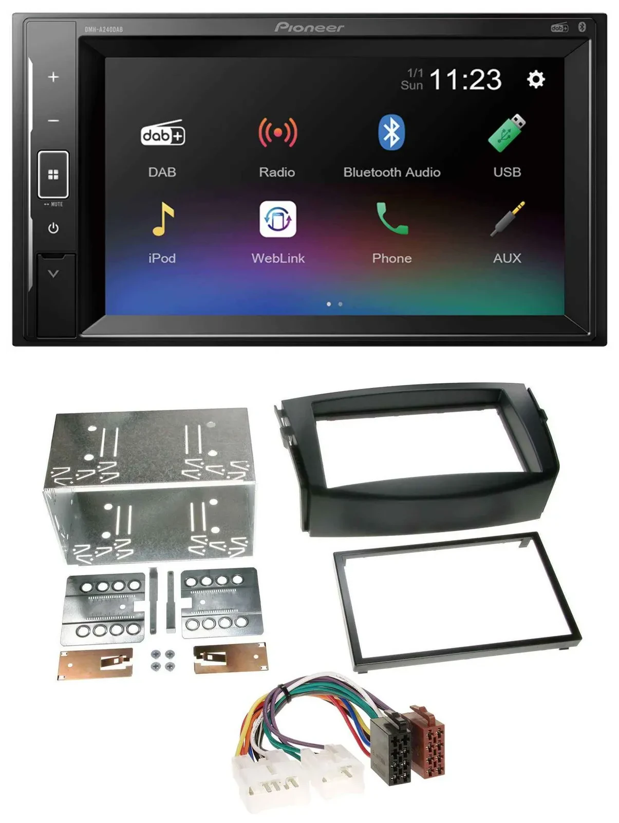 Автомагнитола для Toyota RAV4 (2006–2013) Pioneer 2DIN, DAB, Bluetooth, USB, MP3
