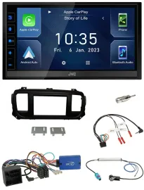 JVC DAB Bluetooth Lenkrad USB 2DIN Autoradio für Citroen Spacetourer Jumpy ohne