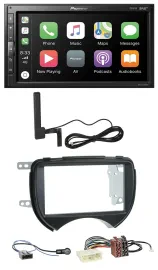 Pioneer USB 2DIN Bluetooth DAB MP3 Autoradio für Nissan Micra 10-13 schwarz