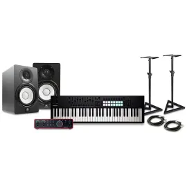 Novation Launchkey MK4 Keyboard Cntrllr w/Focusrite Interface/Yamaha Monitors 61