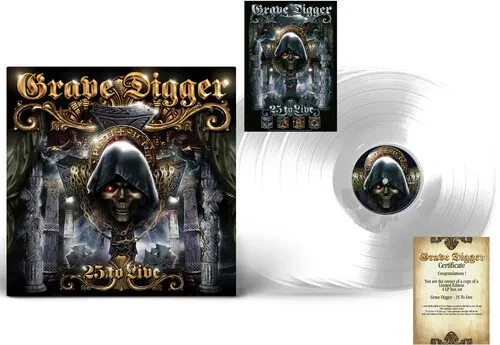 Виниловая пластинка Grave Digger - 25 To Live - Crystal Clear [New Vinyl LP] Clear Vinyl, Ltd Ed, Po