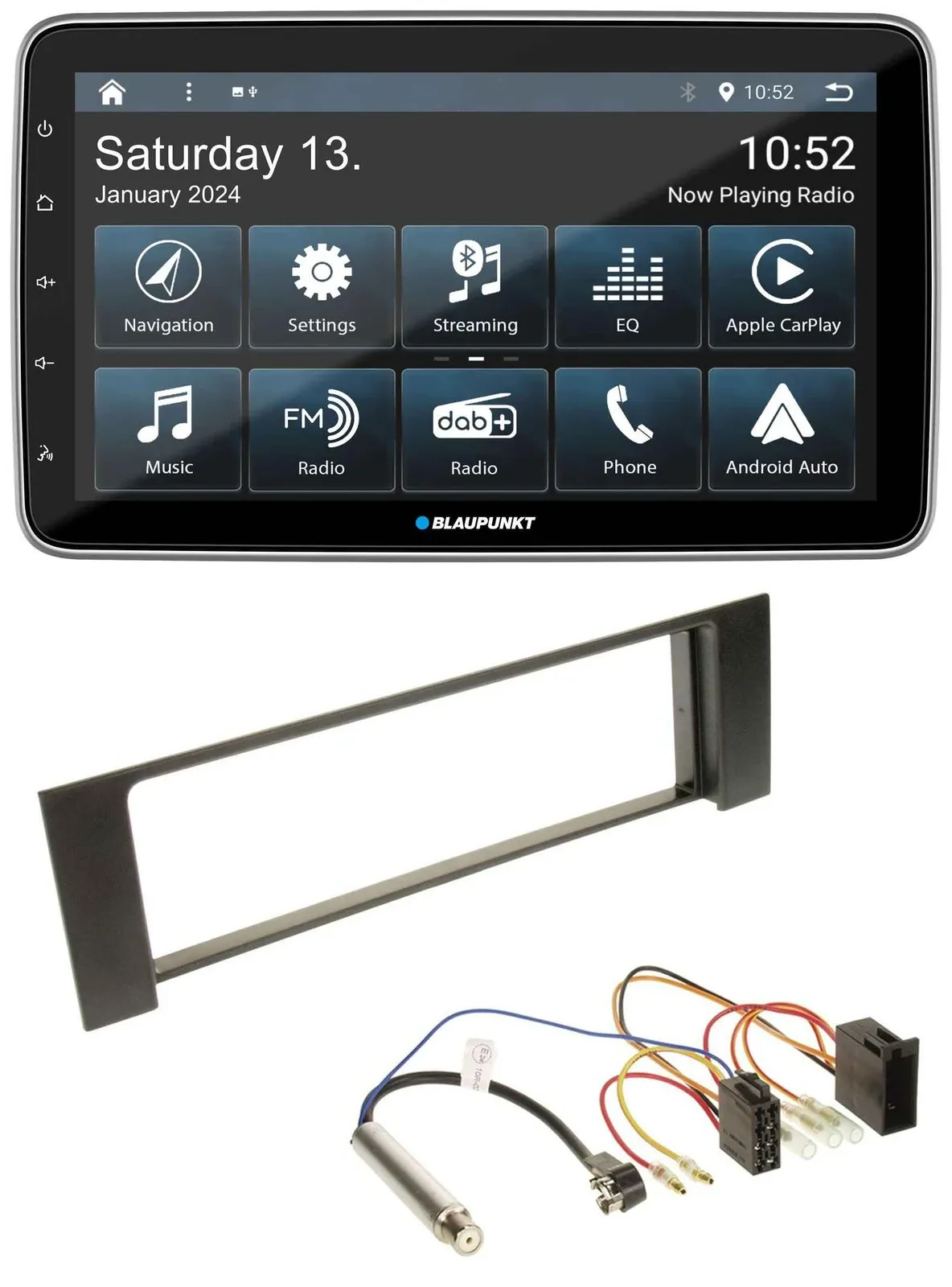 Blaupunkt USB DAB SD MP3 Bluetooth Autoradio für Audi A4 (B6, 00-04) - ISO