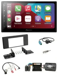 Pioneer USB Lenkrad DAB 2DIN Bluetooth Autoradio für BMW X5 E53 2000-2006