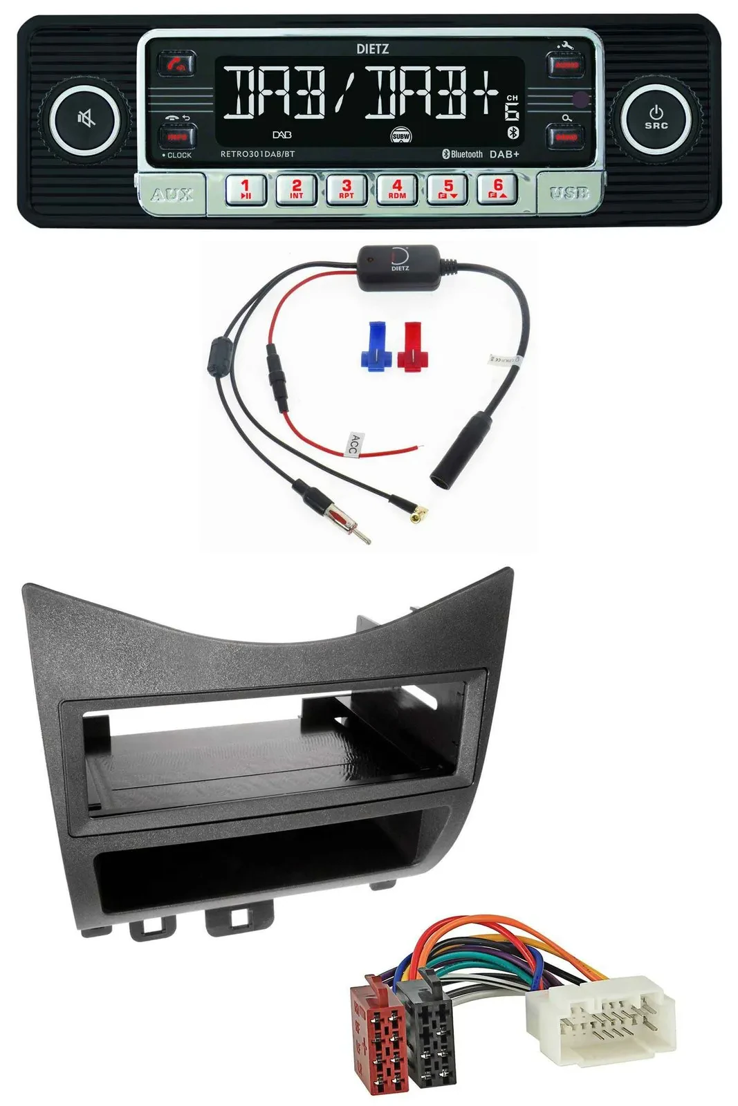 Dietz MP3 DAB Bluetooth USB Autoradio für Honda Accord (2003-2007)