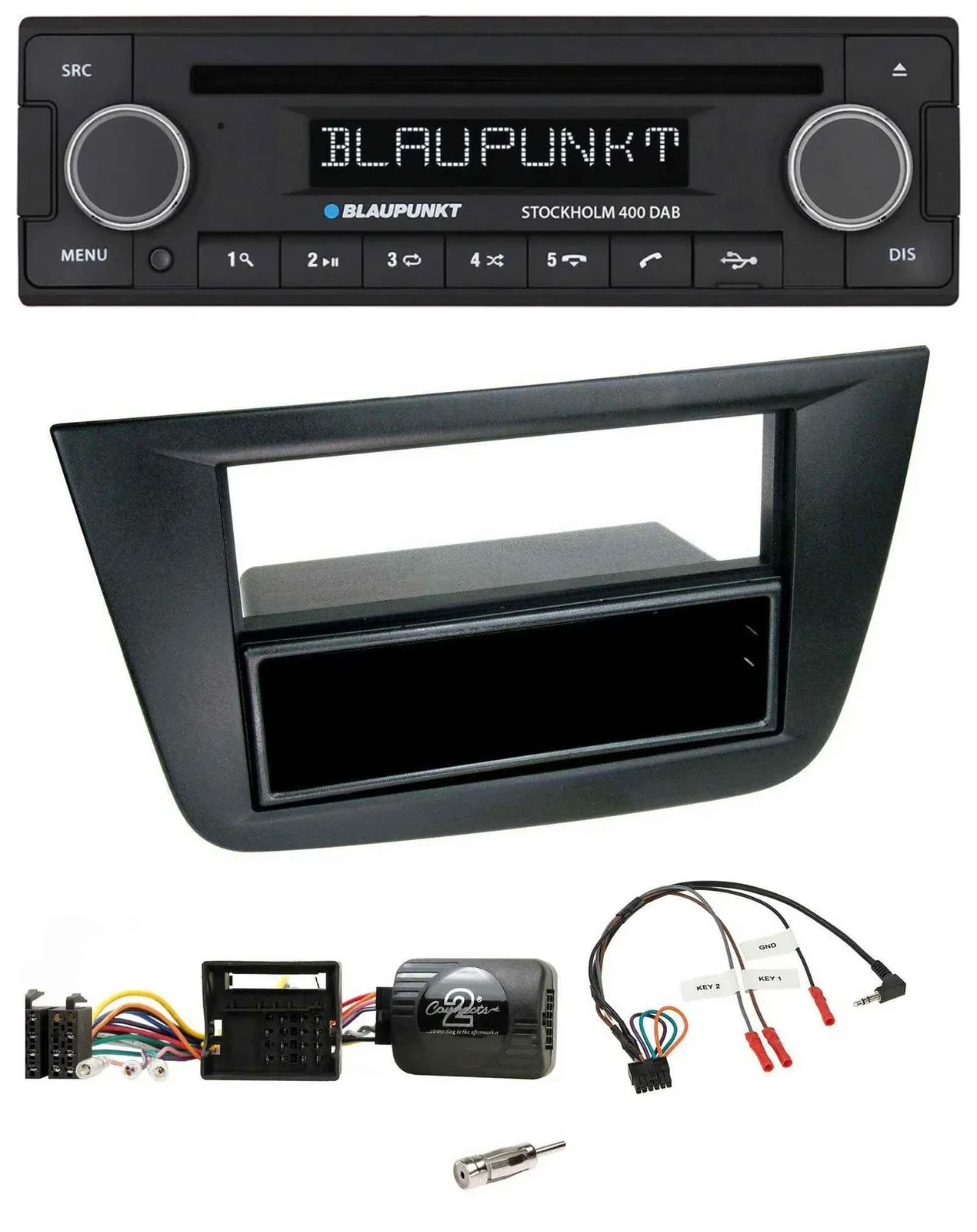 Blaupunkt Lenkrad Bluetooth DAB CD USB Autoradio für Seat Altea Toledo 2004-2009