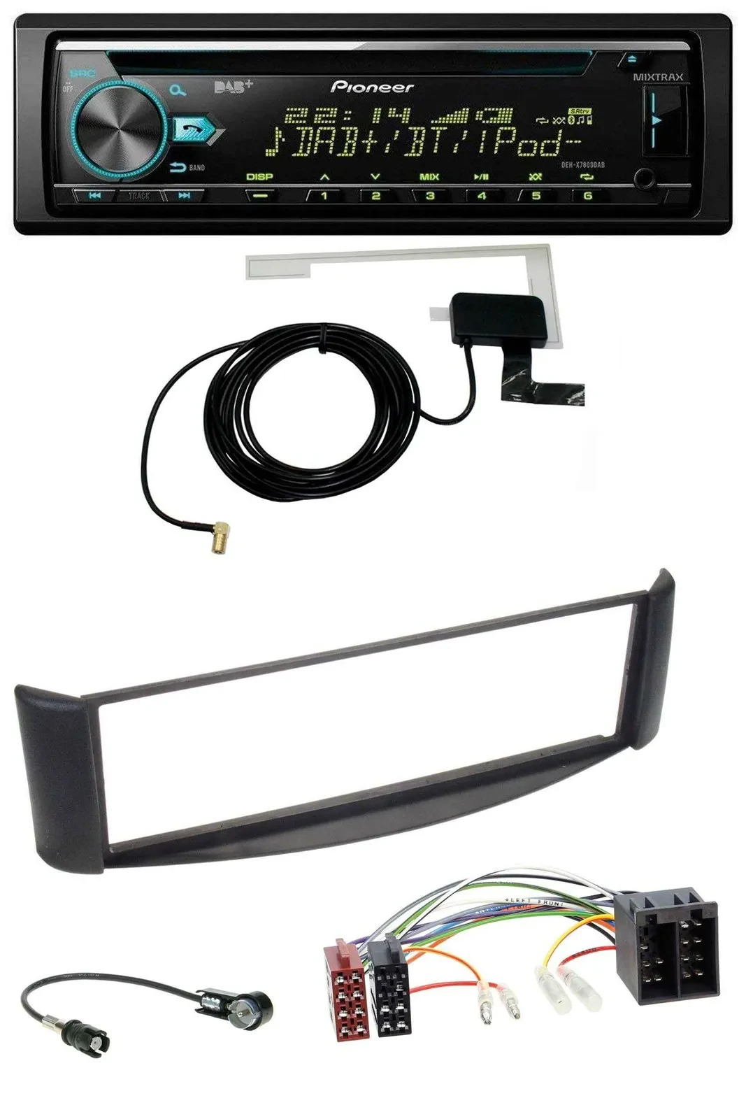 Pioneer MP3 AUX CD USB DAB Autoradio für Smart ForTwo (1998-2007)
