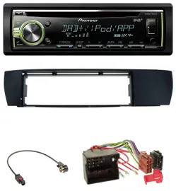 Pioneer DAB USB MP3 AUX CD Autoradio für BMW X3 (E83 2004-2010) seitlich