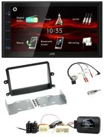 JVC USB Bluetooth Lenkrad DAB 2DIN Autoradio für Mitsubishi L200 06-15