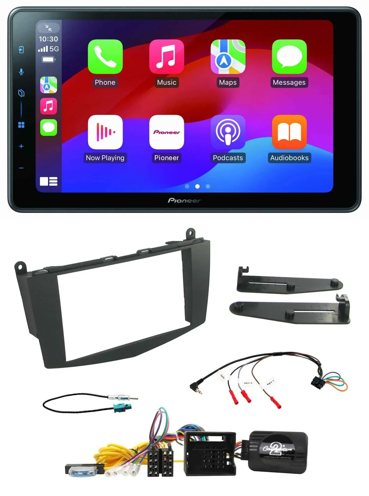 Pioneer Bluetooth 2DIN USB Lenkrad DAB Autoradio für Mercedes C-Klasse 07-11 W20