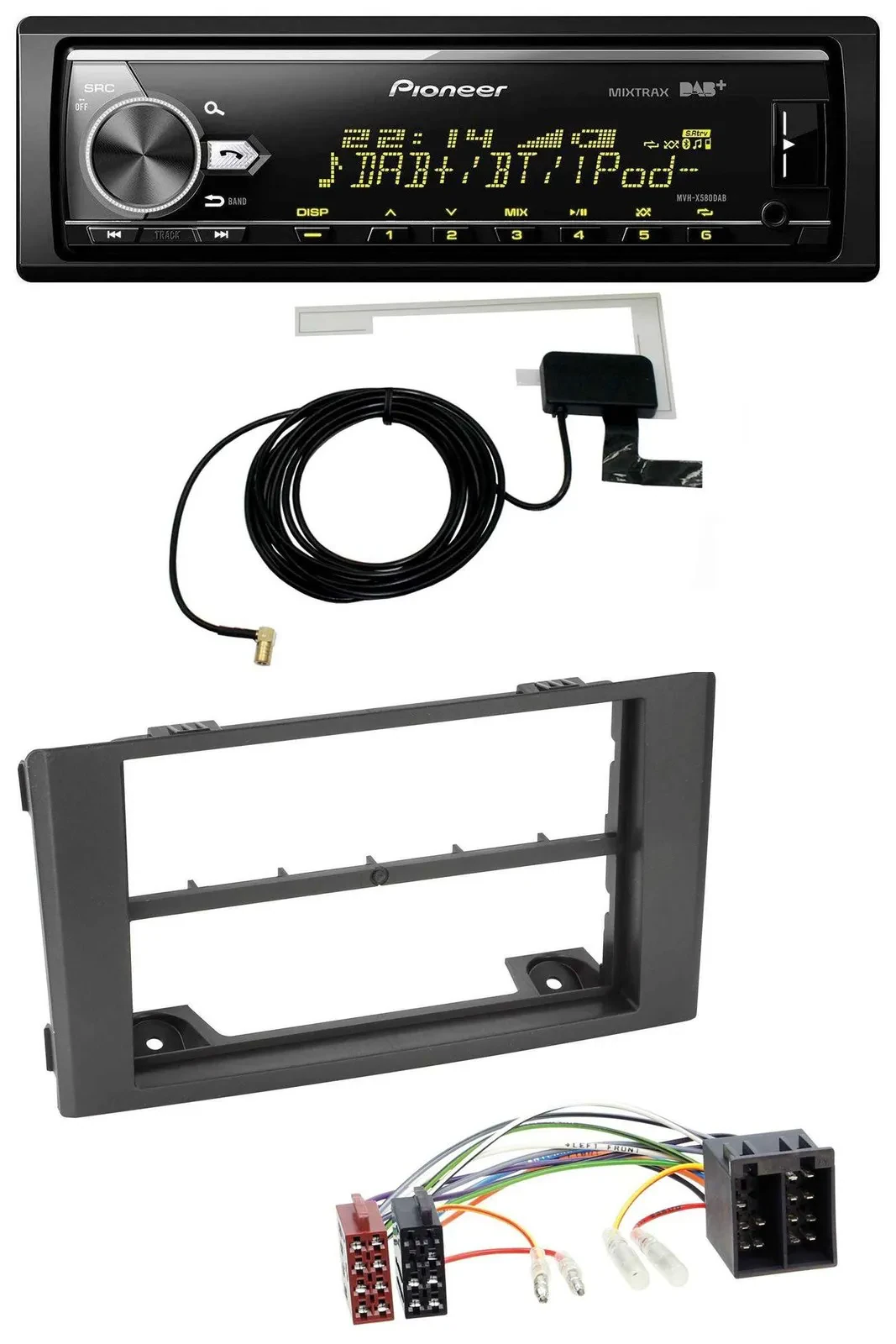 Pioneer Bluetooth DAB USB MP3 Autoradio für Iveco Daily (06-14) - schwarz