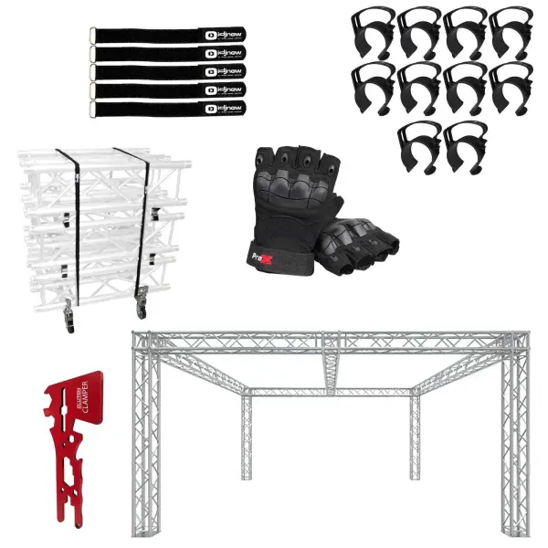 Global Truss 20'x20' Center Beam Trade Show Booth with Accessories