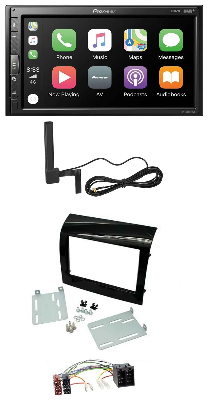 Pioneer USB 2DIN Bluetooth DAB MP3 Autoradio für Fiat Ducato 11-21 Peugeot Boxer