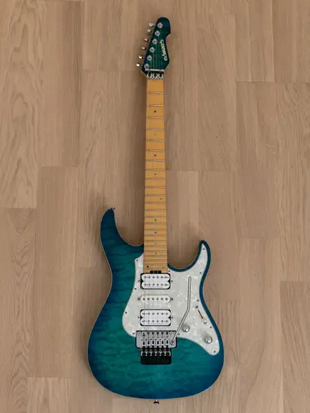 Электрогитара Edwards E-SN-150FR HSH Superstrat Aqua Marine Japan 2011