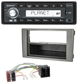 Continental MP3 AUX USB DAB 1DIN Autoradio für Iveco Daily (06-14) dunkelgrau