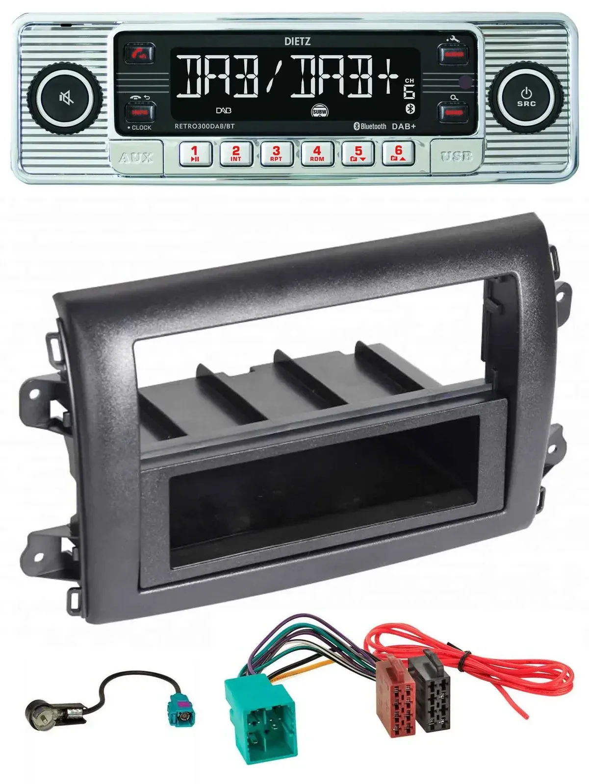 Dietz Bluetooth MP3 DAB USB Autoradio für Fiat Ducato (Serie 8, ab 2021)