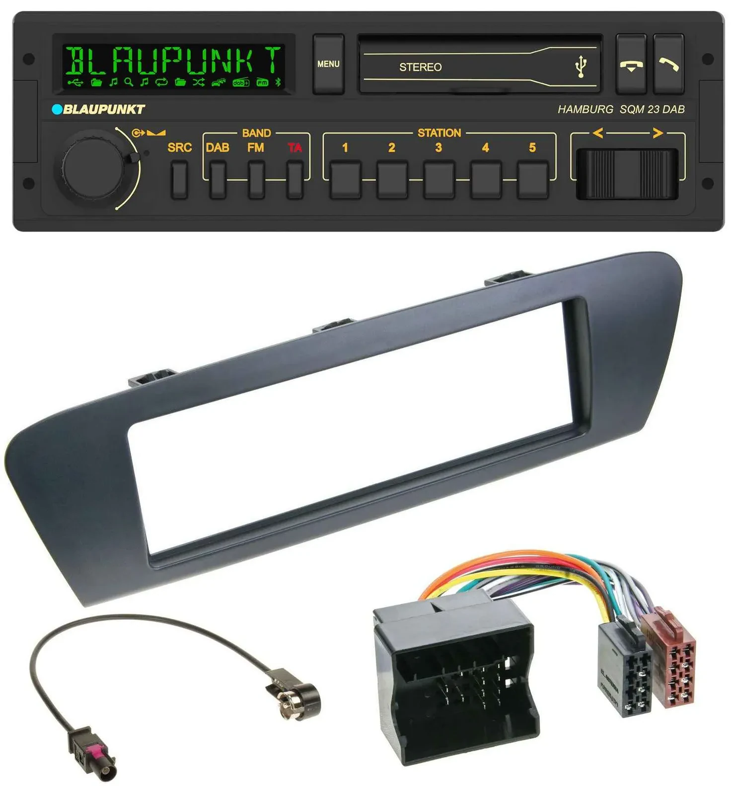Автомагнитола для Renault Scenic (с 2012) Blaupunkt USB DAB Bluetooth MP3 серый