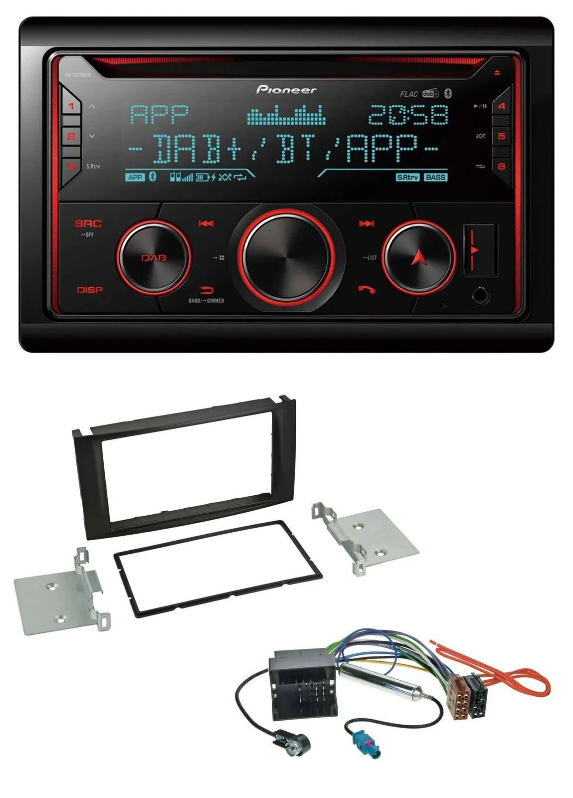 Pioneer 2DIN DAB MP3 Bluetooth USB CD Autoradio für VW T5 Multivan Caravelle Tou