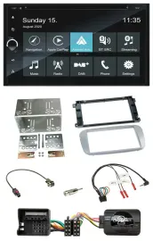 Автомагнитола для Ford Mondeo/S-Max (2007) Blaupunkt 2DIN, Bluetooth, USB, DAB, навигация (TMC), поддержка управления на руле