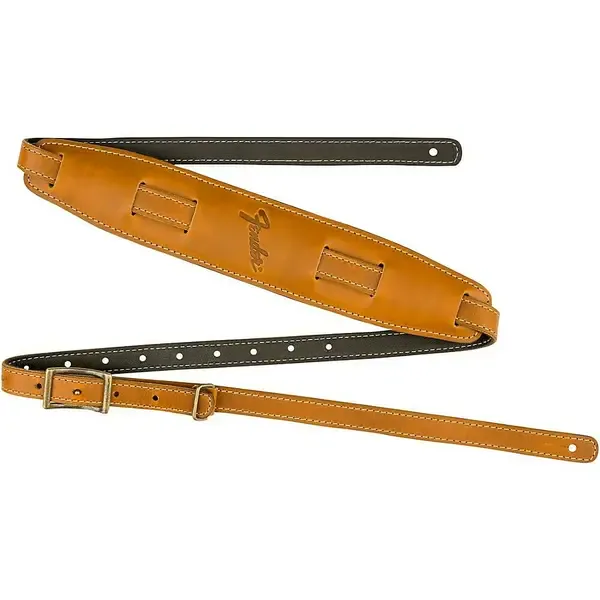 Гитарный ремень Fender Long Mustang Saddle Leather Guitar Strap Butterscotch 2.5 in.