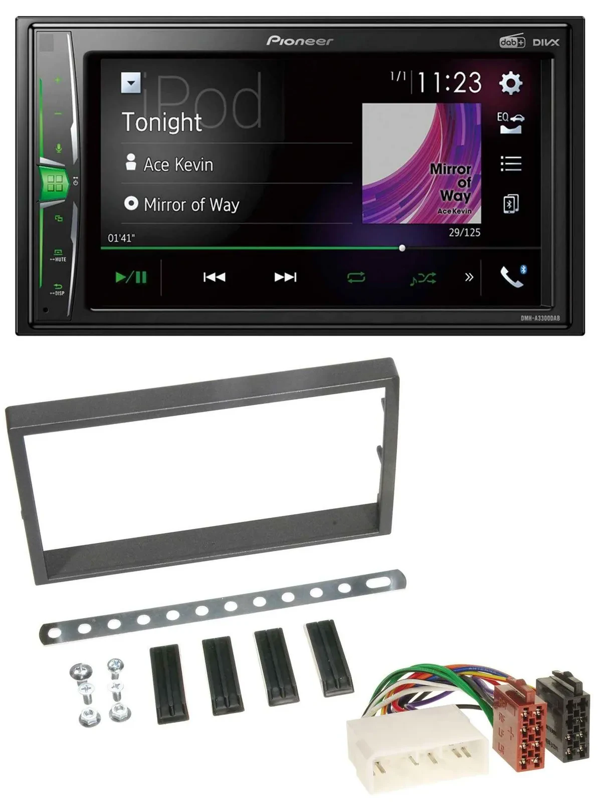 Pioneer 2DIN MP3 DAB USB Bluetooth Autoradio für SSangYong Kyron ab 2005