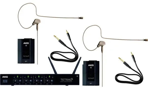 Цифровая радиосистема с головными микрофонами AKG DMS Tetrad Performer Set 4/2