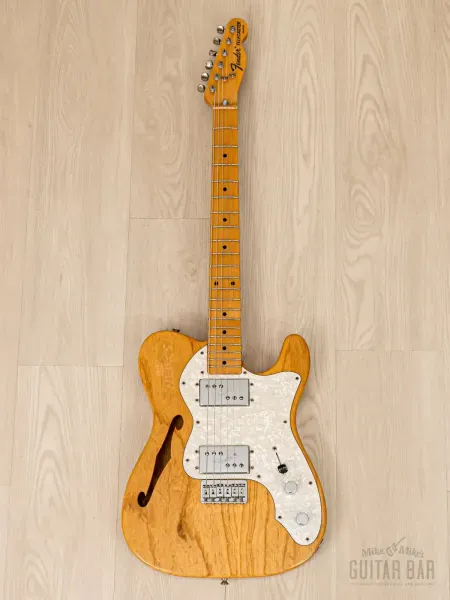 Электрогитара полуакустическая Fender Telecaster Thinline 1972 Vintage Reissue TN72 HH Natural w/gigbag Japan 2008