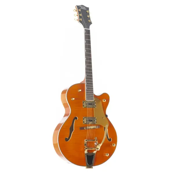 SE Big Boy Orange Halbakustikgitarre Elektrisch Humbucker Tonabnehmer